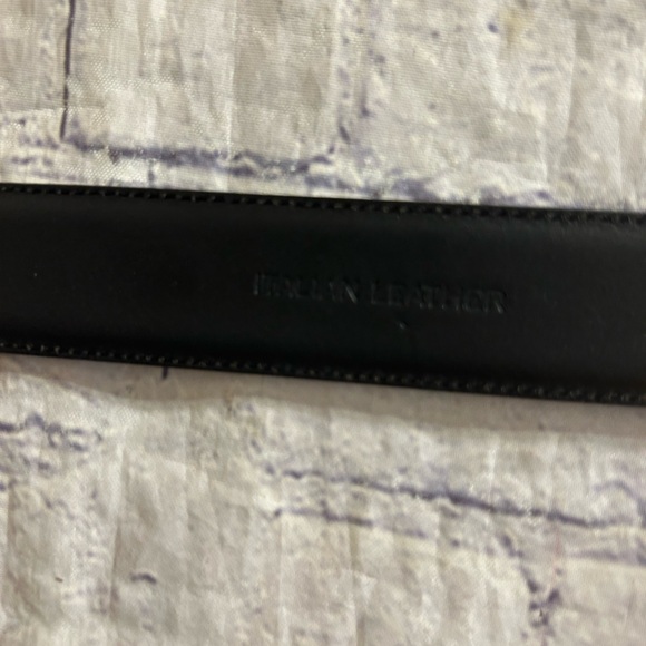 POLO RALPH LAUREN BLACK ITALIAN LEATHER GOLD TONE BUCKLE MENS BELT SIZE 36 - Picture 6 of 9